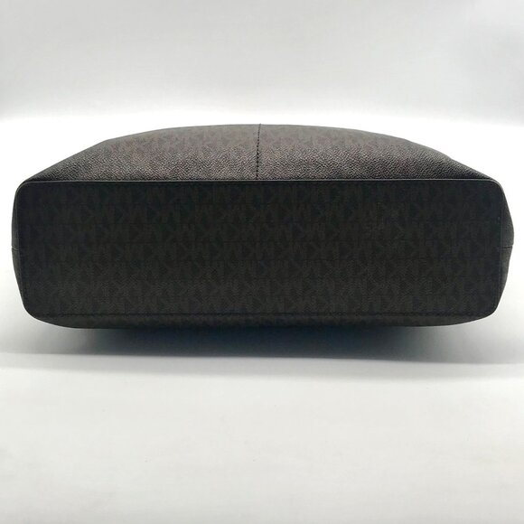 Michael Kors Brown Signature Top Zip Bedford Pocket Tote - Picture 5 of 12